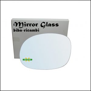Vetro Specchio Retrovisore Cromato Lato Sx-Guidatore Per Citroen C2 I (JM) dal 2003>