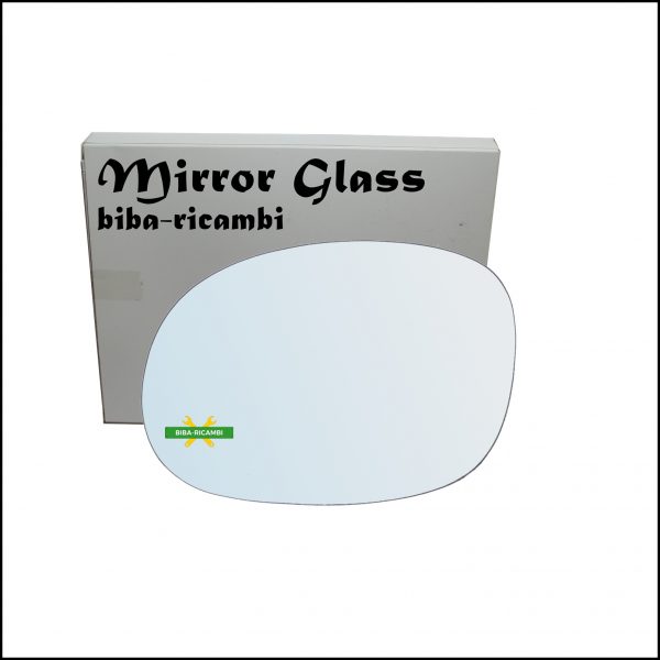 Vetro Specchio Retrovisore Cromato Lato Sx-Guidatore Per Citroen C3 Pluriel (HB) dal 2003>
