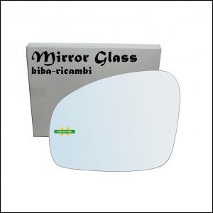 Vetro Specchio Retrovisore Cromato Lato Sx-Guidatore Per Skoda Fabia II dal 2006-2014