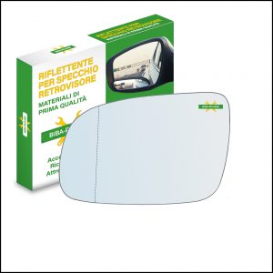 Vetro Specchio Retrovisore Cromato Asferico Lato Sx-Guidatore Per Opel Sintra (APV) dal 1996-1999