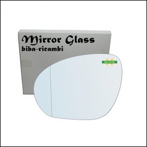Vetro Specchio Retrovisore Asferico Lato Sx-Guidatore Per Nissan Cube (Z12) dal 2007>