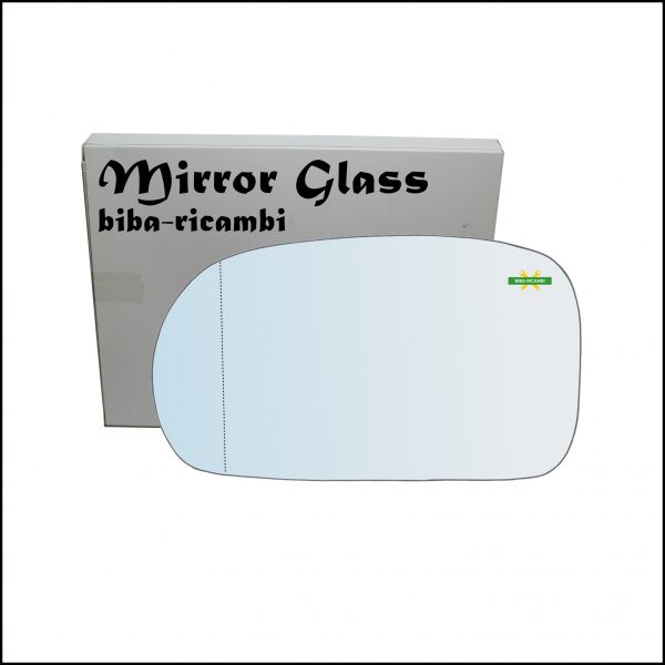 Vetro Specchio Retrovisore Cromato Asferico Lato Sx-Guidatore Per Suzuki Baleno (EG) dal 1995-2009