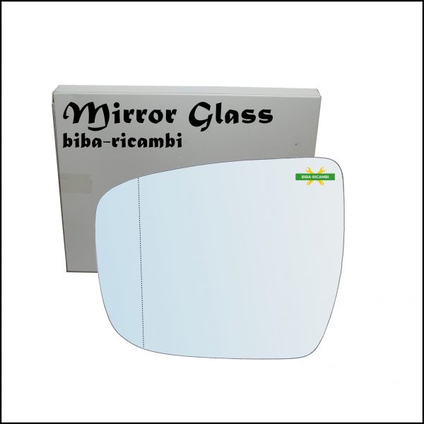Vetro Specchio Retrovisore Cromato Asferico Lato Sx-Guidatore Per Nissan Nissan Qashqai II (J11) dal 2013>