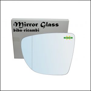 Vetro Specchio Retrovisore Cromato Asferico Lato Sx-Guidatore Per Nissan Micra V (K14) dal 2016>
