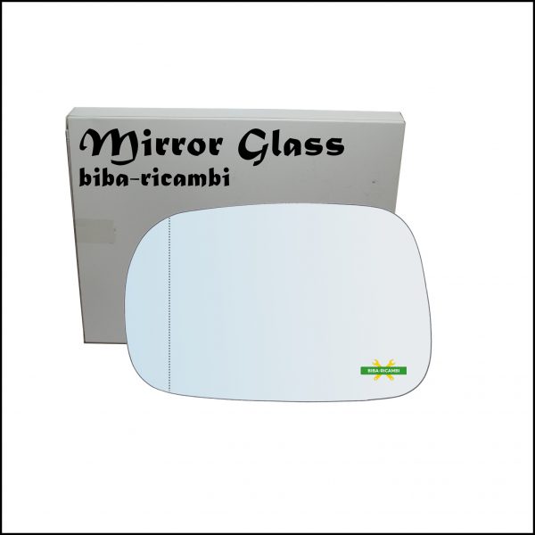 Vetro Specchio Retrovisore Cromato Asferico Lato Sx-Guidatore Per Suzuki Ignis II (MH) solo dal 2003-2008