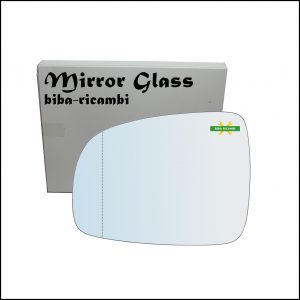 Vetro Specchio Retrovisore Asferico Lato Sx-Guidatore Per Nissan Note I (E11) dal 2005-2012