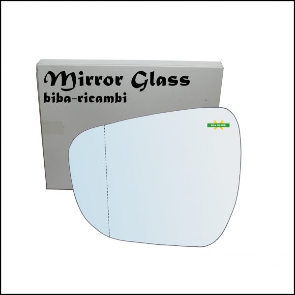 Vetro Specchio Retrovisore Asferico Lato Sx-Guidatore Per Suzuki Celerio (LF) dal 2014>