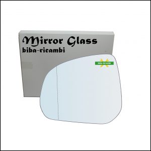 Vetro Specchio Retrovisore Asferico Lato Sx-Guidatore Per Nissan Pixo (UA0) dal 2009>