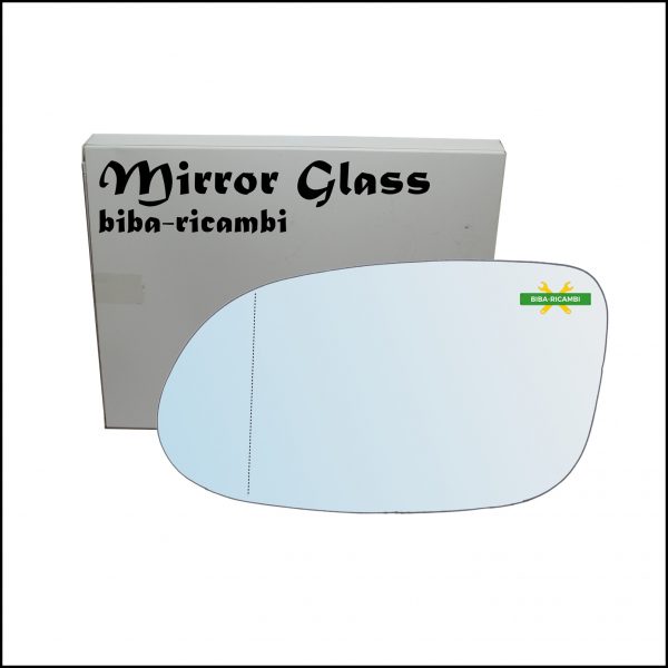 Vetro Specchio Retrovisore Cromato Asferico Lato Sx-Guidatore Per Mercedes Benz SLK I (R170) dal 1996-2004