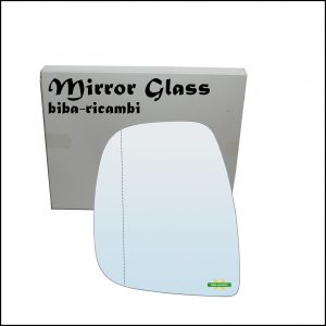 Vetro Specchio Retrovisore Cromato Asferico Lato Sx-Guidatore Per Citroen Berlingo II (B9) dal 2013-2018