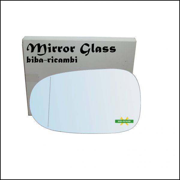 Vetro Specchio Retrovisore Cromato Asferico Lato Sx-Guidatore Per Nissan Almera Tino (V10) dal 1998-2006