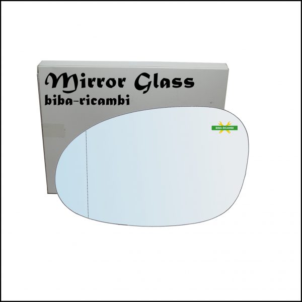 Vetro Specchio Retrovisore Cromato Asferico Lato Sx-Guidatore Per MicroCar Bellier Jade