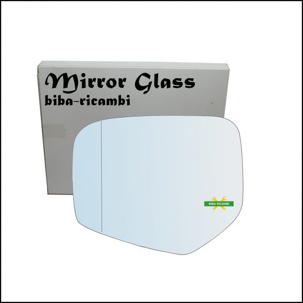 Vetro Specchio Retrovisore Asferico Cromato Lato Sx-Guidatore Per Mitsubishi L200 II (KA_T) dal 2004-2015
