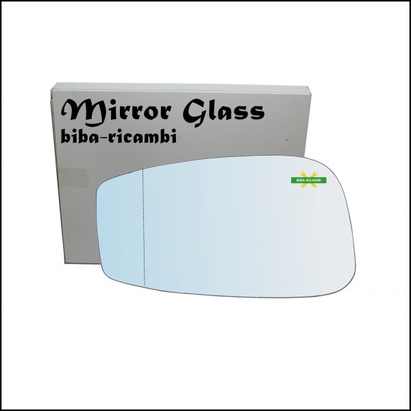 Vetro Specchio Retrovisore Cromato Asferico Lato Sx-Guidatore Per Fiat Idea (350) solo dal 2003-2008