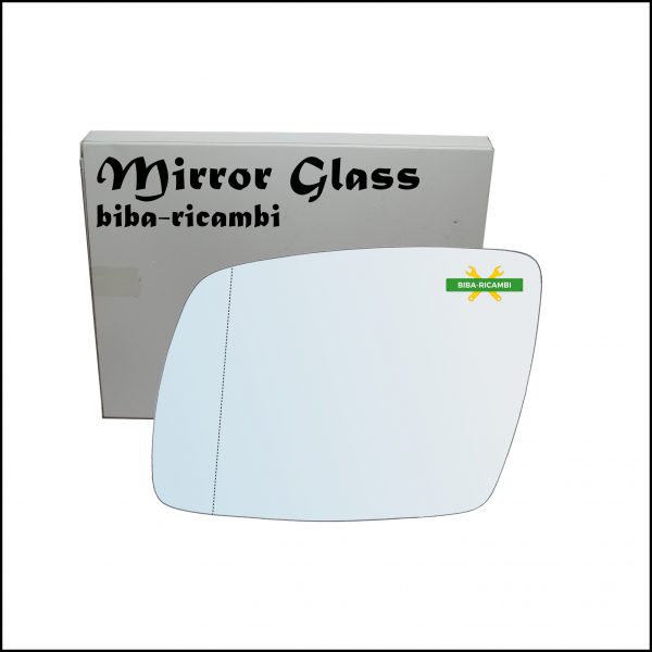 Vetro Specchio Retrovisore Cromato Asferico Lato Sx-Guidatore Per Fiat Freemont (345) dal 2011>