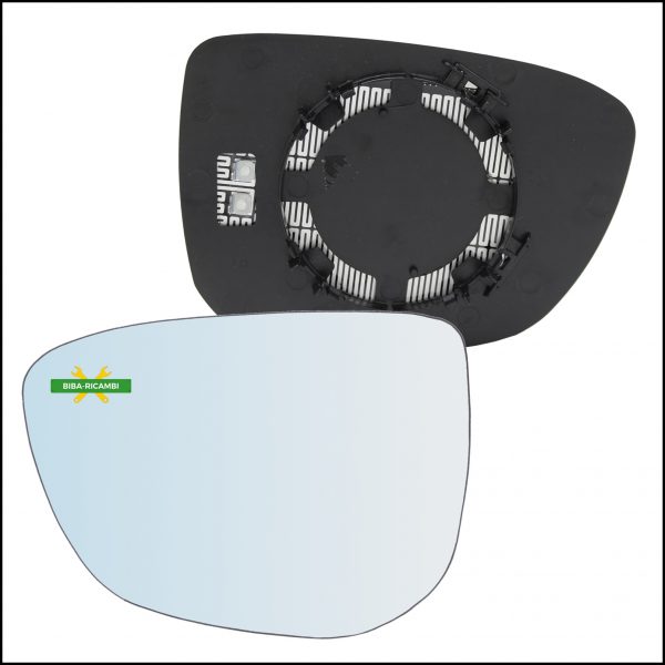Piastra Specchio Retrovisore Termica Lato Sx-Guidatore Per Peugeot 301 dal 2014-2018