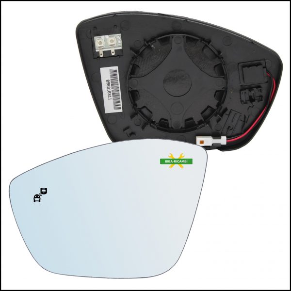 Piastra Retrovisore Termica Blind Spot Lato Sx-Guidatore Per DS3 CrossBack (UR) dal 2018>