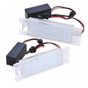 Placchette Luci Targa A Led Compatibile Per Abarth Grande Punto Dal 2005>