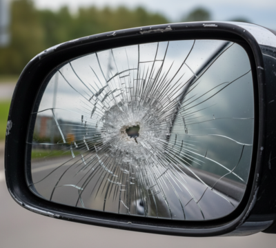 Cosa rischio se guido con lo specchio rotto