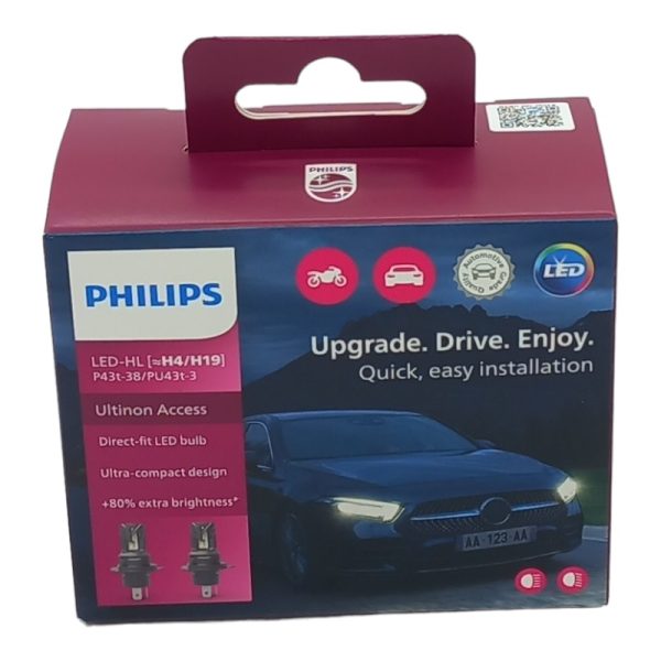 Philips Lampadine H4 Led Compatibile Per Daihatsu Cuore IV (L501) Dal 1995-1998