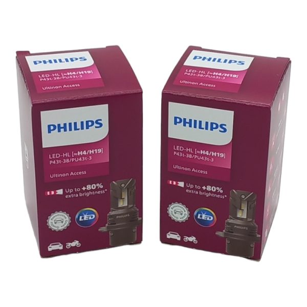 Philips Lampadine H4 Led Compatibile Per Kia Shuma II (FB) Dal 2001-2004