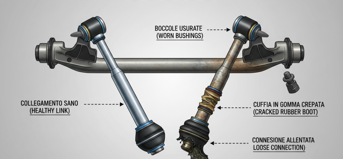Biellette barra stabilizzatrice: Sintomi e Cause