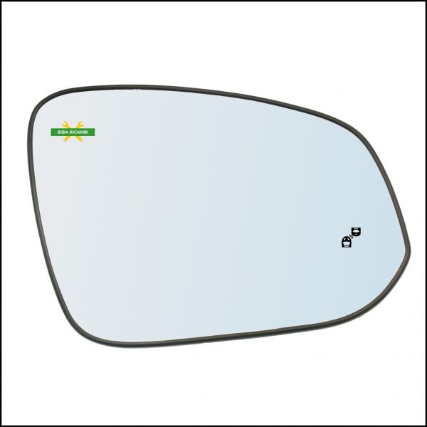 Piastra Specchio Retrovisore Termico Lato Dx-Passeggero Per Toyota Hilux VIII (N1) dal 2015> (con blind spot)
