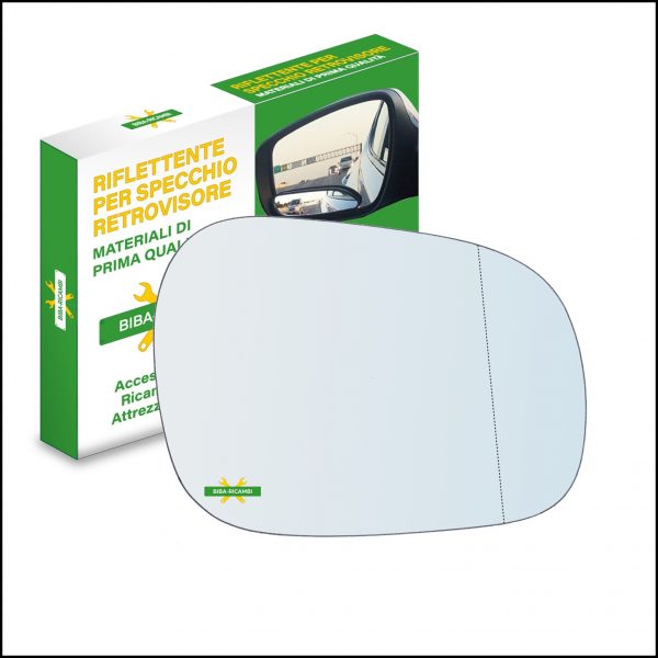 Vetro Specchio Retrovisore Asferico Lato DX Compatibile Grand Vitara I (FT) dal 1998-2006