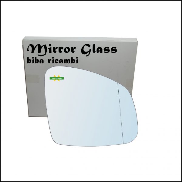 Vetro Specchio Retrovisore Cromato Asferico Lato Dx-Passeggero Per Smart ForFour II (453) dal 2014>