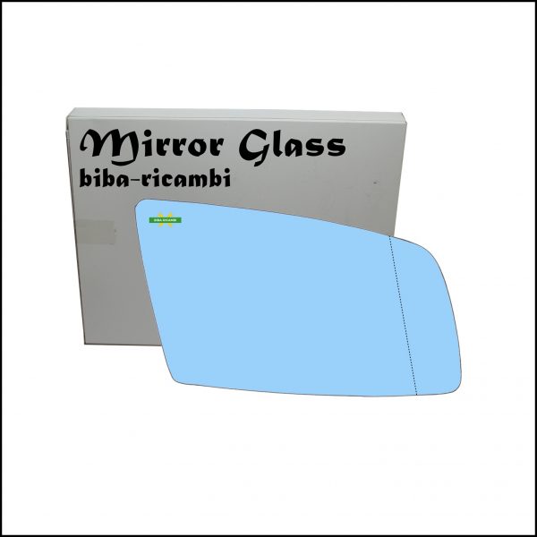 Vetro Specchio Retrovisore Azzuratto Asferico Lato Dx-Passeggero Per Bmw Serie 6 (E63,E64) dal 2004-2010