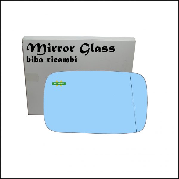 Vetro Specchio Retrovisore Azzuratto Asferico Lato Dx-Passeggero Per Bmw Serie 3 (E46) dal 1998-2005