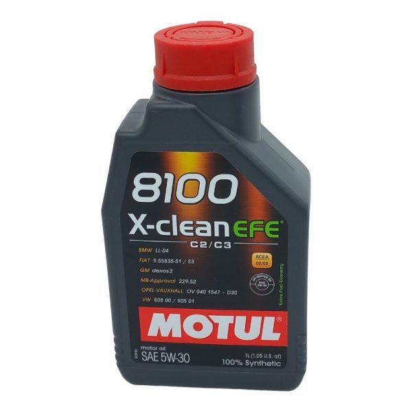 Motul 5W30 8100 X-Clean Efe | Acea C2-C3 | 100% Sintetico