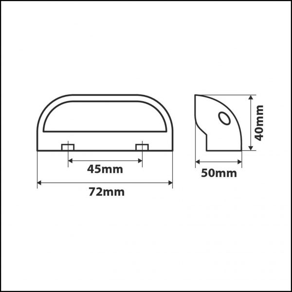 COPPIA FANALINI LUCI TARGA UNIVERSALI 12-24V CON LUCE CALDA