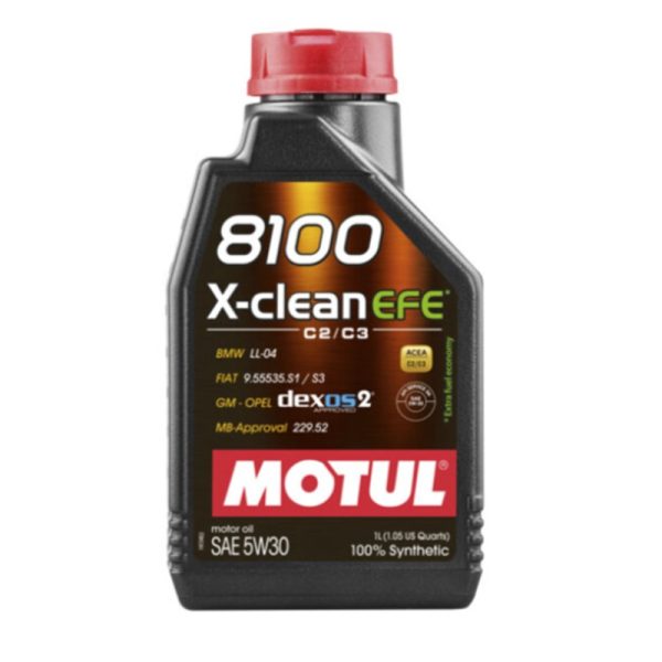 Motul 8100 X-Clean EFE 5w30 Olio Motore 100% Sintetico Acea C2/3 Fuel Eco