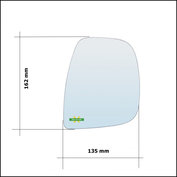 V. Piastra Retrovisore Termica Blind Spot Lato Sx-Guidatore Per Opel Combo IV (X19) dal 2018>