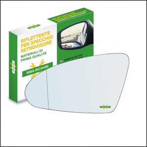 Vetro Specchio Retrovisore Asferico Lato Sx-Guidatore Per Nissan Primera (P12) dal 2002-2008