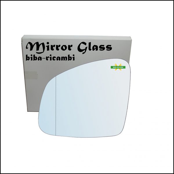 Vetro Specchio Retrovisore Cromato Asferico Lato Sx-Guidatore Per Smart ForFour II (453) dal 2014>