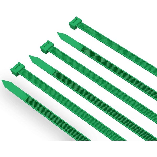 Fascette In Plastica Uso Professionale 4.8 x 370 | Colore Verde (25pz)