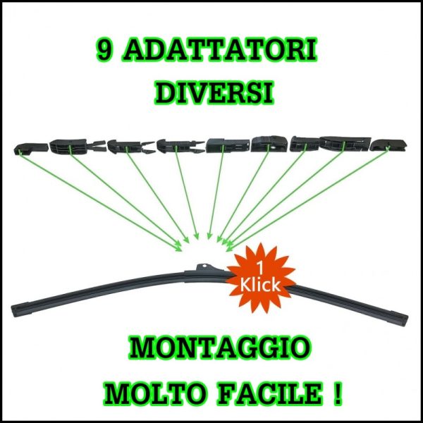 Spazzole Tergicristallo Compatibile Per Alfa Romeo Mito Dal 2008> | 600/400mm